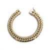 9ct yellow gold double curb 13mm wide bracelet